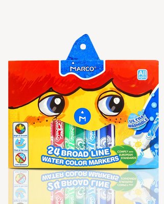 Фломастеры Marco Super Washable Jumbo CB 24 цв 34772 фото