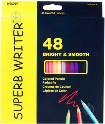 Олівці 48 кольорів шестигранні, Superb Writer,4100-48CB,TM"Marco" 2637604 фото